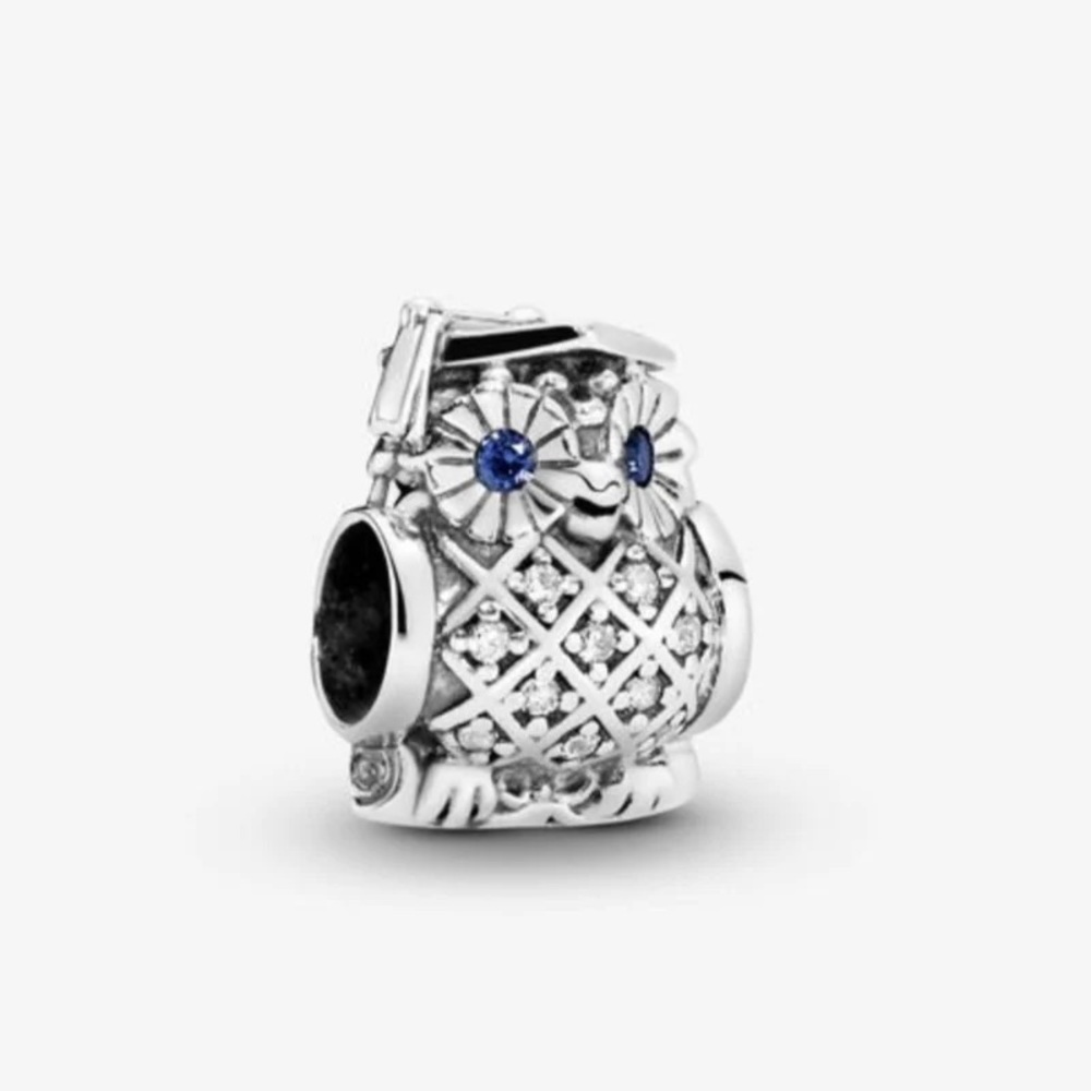 Pandora Graduation Owl Charm - Gently Worn Condition. Retired!